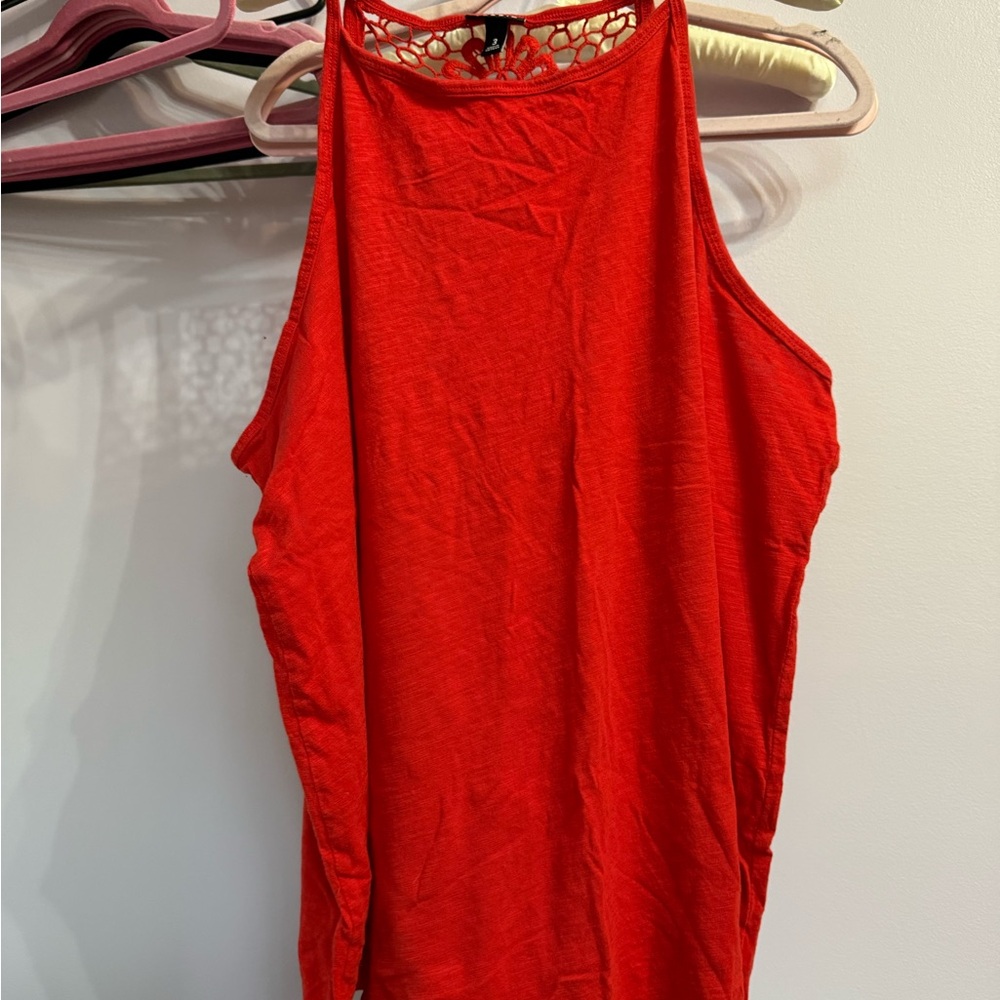 Red Sleeveless Women's Tank Top